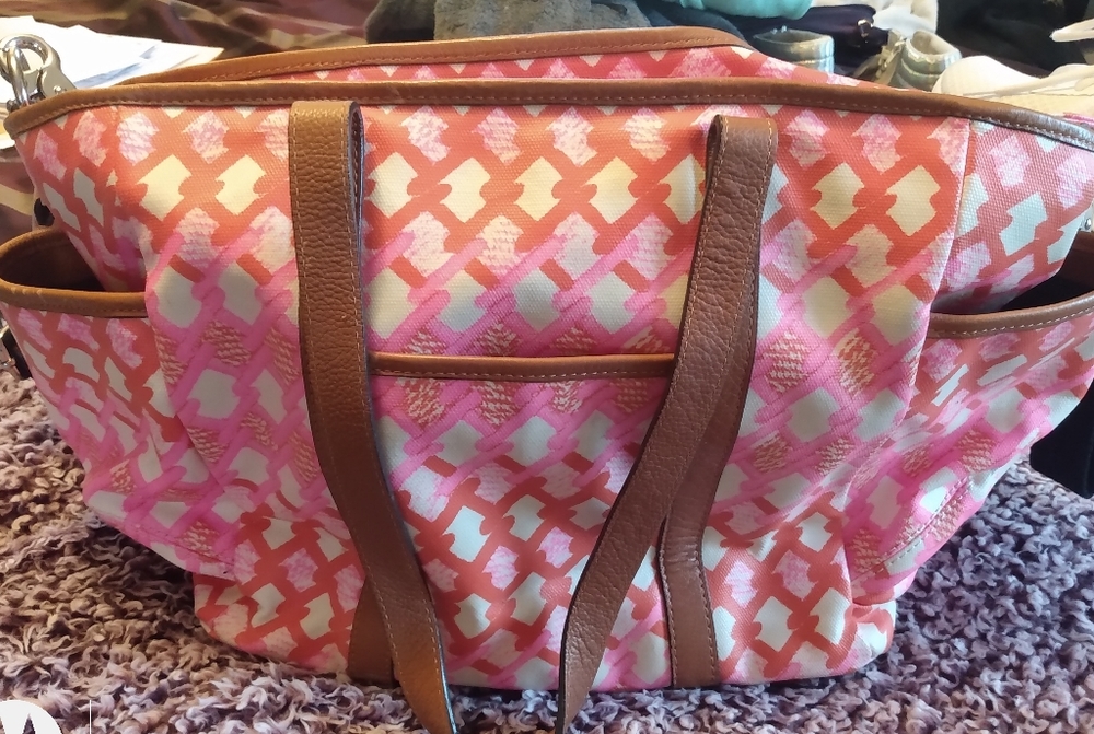 Rebecca Minkoff orange & pink diaper bag 🚼🍼 - Picture 6 of 7